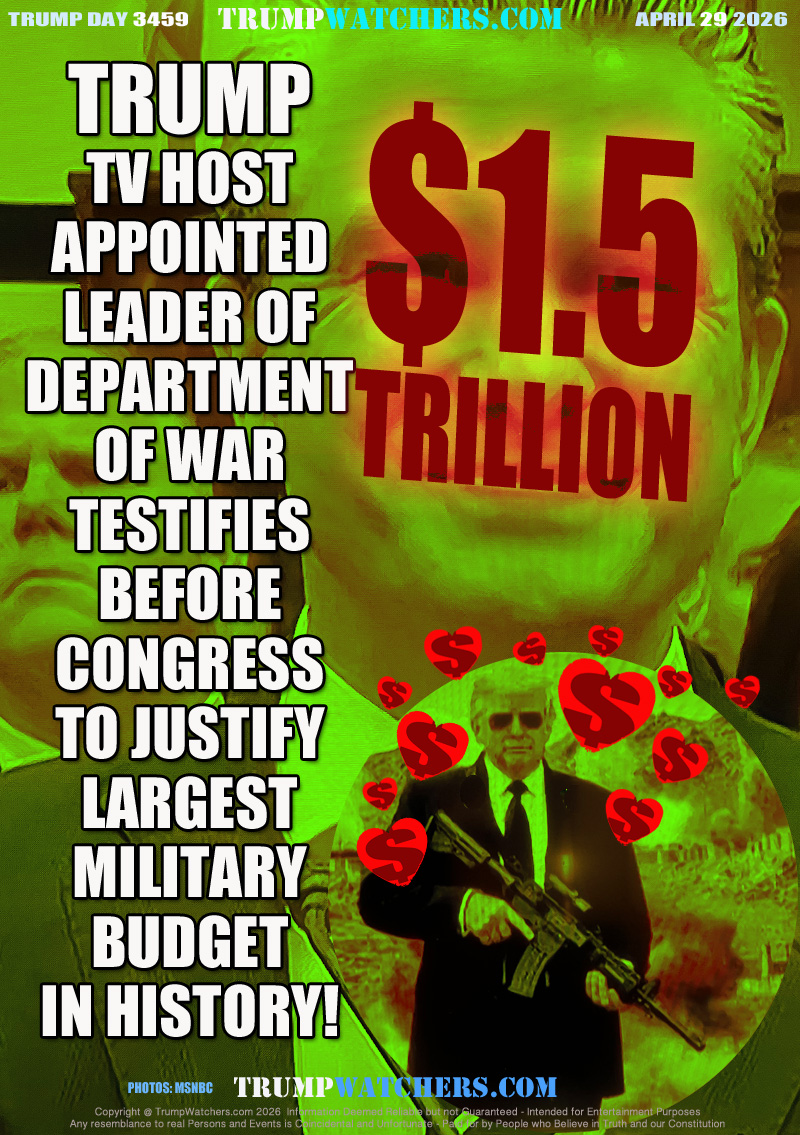 TRUMP
TV HOST
APPOINTED
LEADER OF
DEPARTMENT
OF WAR
TESTIFIES
BEFORE
CONGRESS
TO JUSTIFY
LARGEST
MILITARY
BUDGET
IN HISTORY!